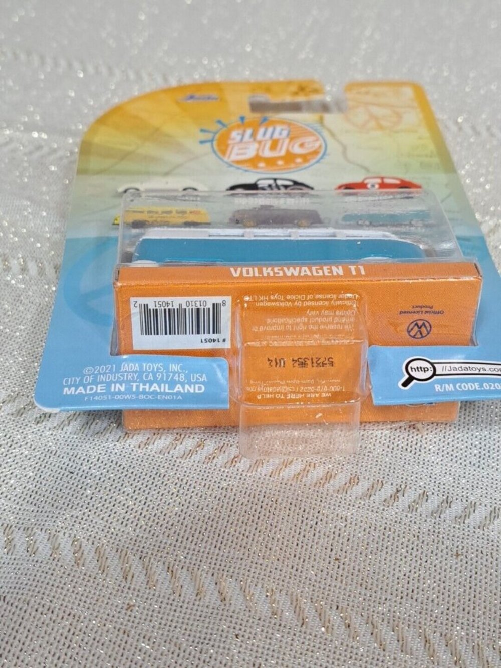Jada Punch Buggy Slug Bug Volkswagen T1 Microbus Teal & White Diecast Surfboard - Picture 5 of 6